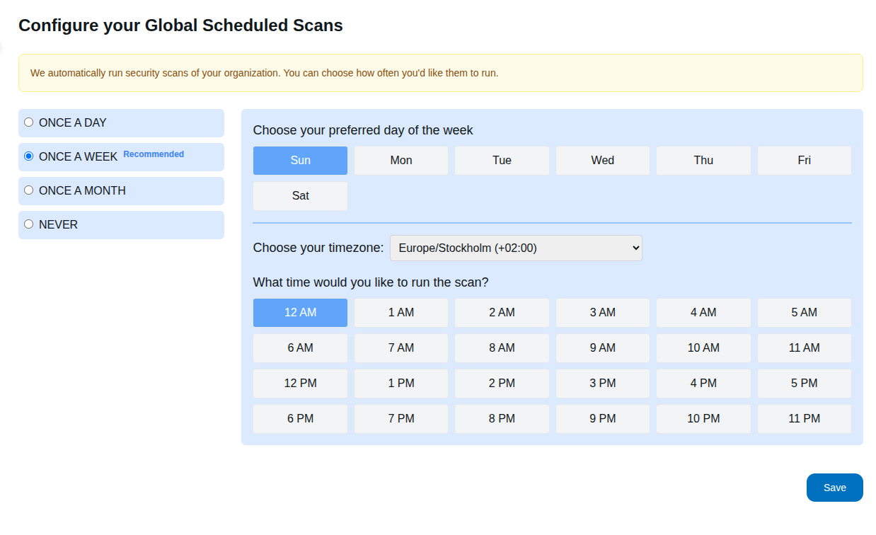 Automated Security Assessments on Your Schedule